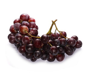 Dark grapes, isolated on white background