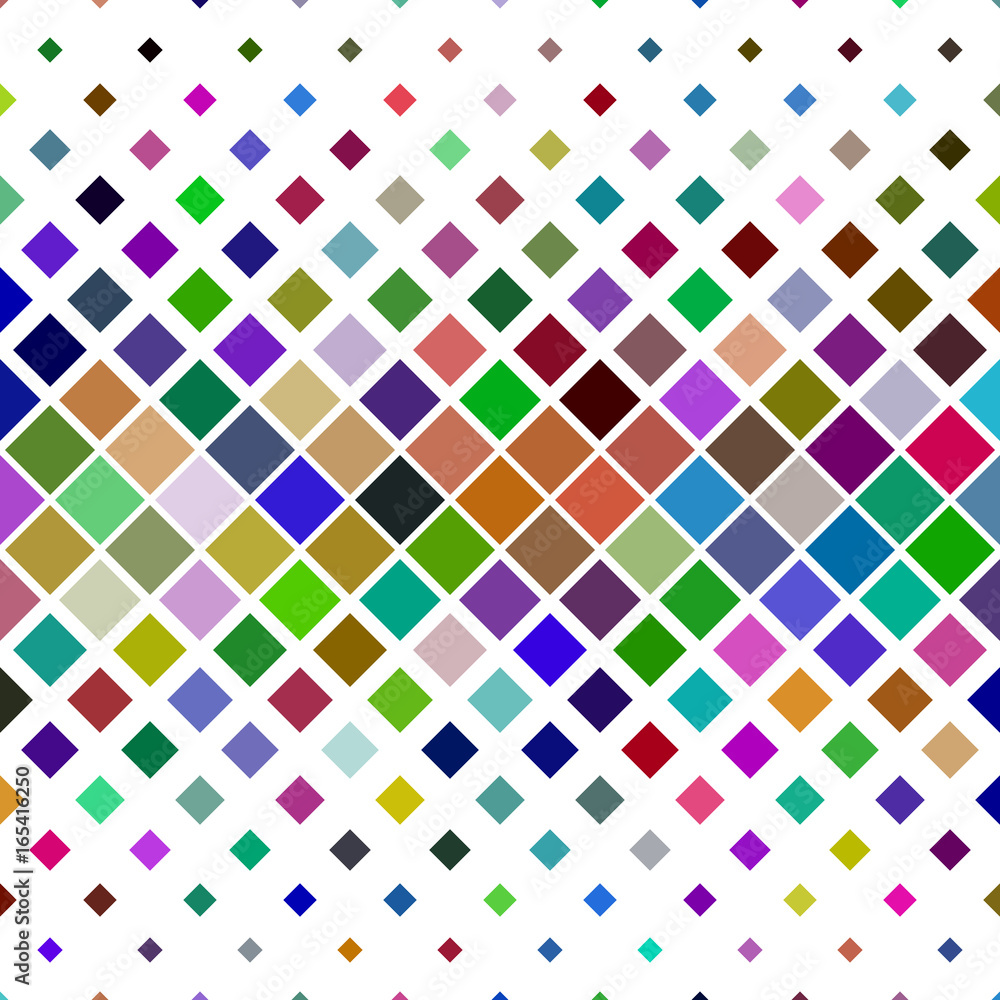 Poster Abstract diagonal square pattern background - geometric vector graphic from squares