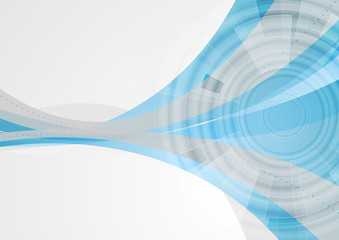 Tech abstract corporate wavy background