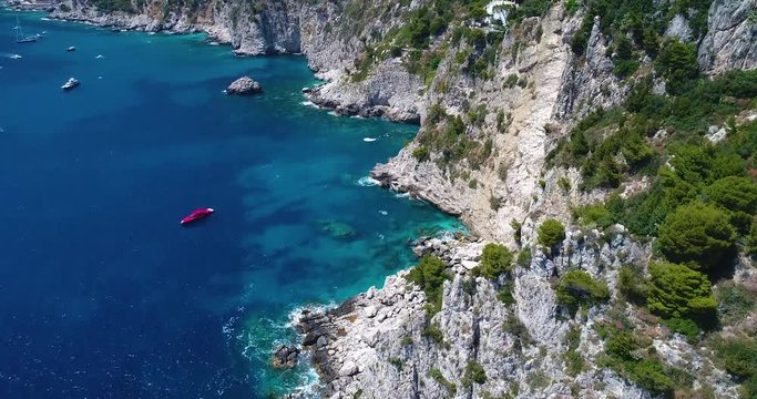 aerial view of Capri Island