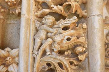 Convent of the Order of Christ in Tomar Portugal, stone detail