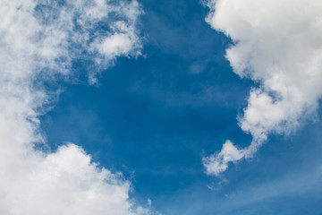 Beautiful sky and clouds cover the sun.