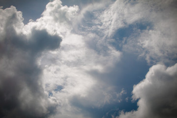 Beautiful sky and clouds cover the sun.