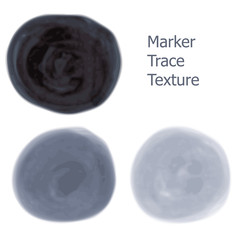 Set of alcohol marker circle texture, watercolor effect