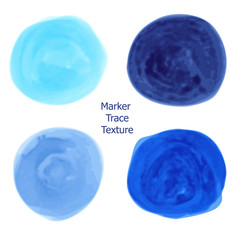 Set of alcohol marker circle texture, watercolor effect