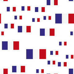 French seamless pattern with Flag. Flat vector illustration EPS 10
