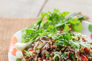 Ant eggs of Thai food.