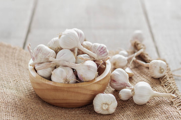 Garlic in a bowl.