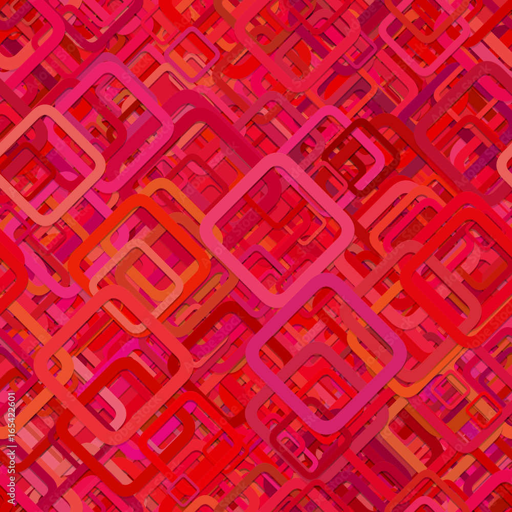 Poster red seamless abstract geometric square pattern background - vector illustration from diagonal square
