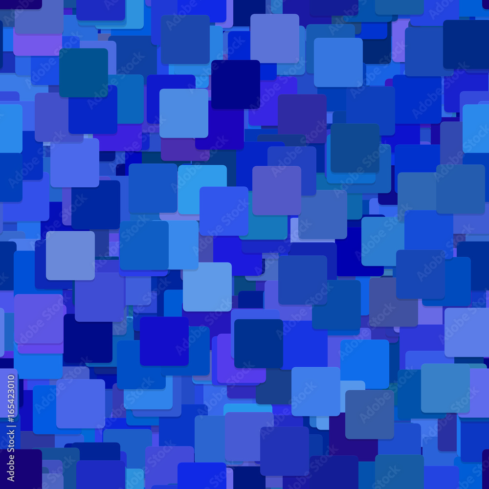 Poster repeating abstract square pattern background - vector graphic design from blue squares