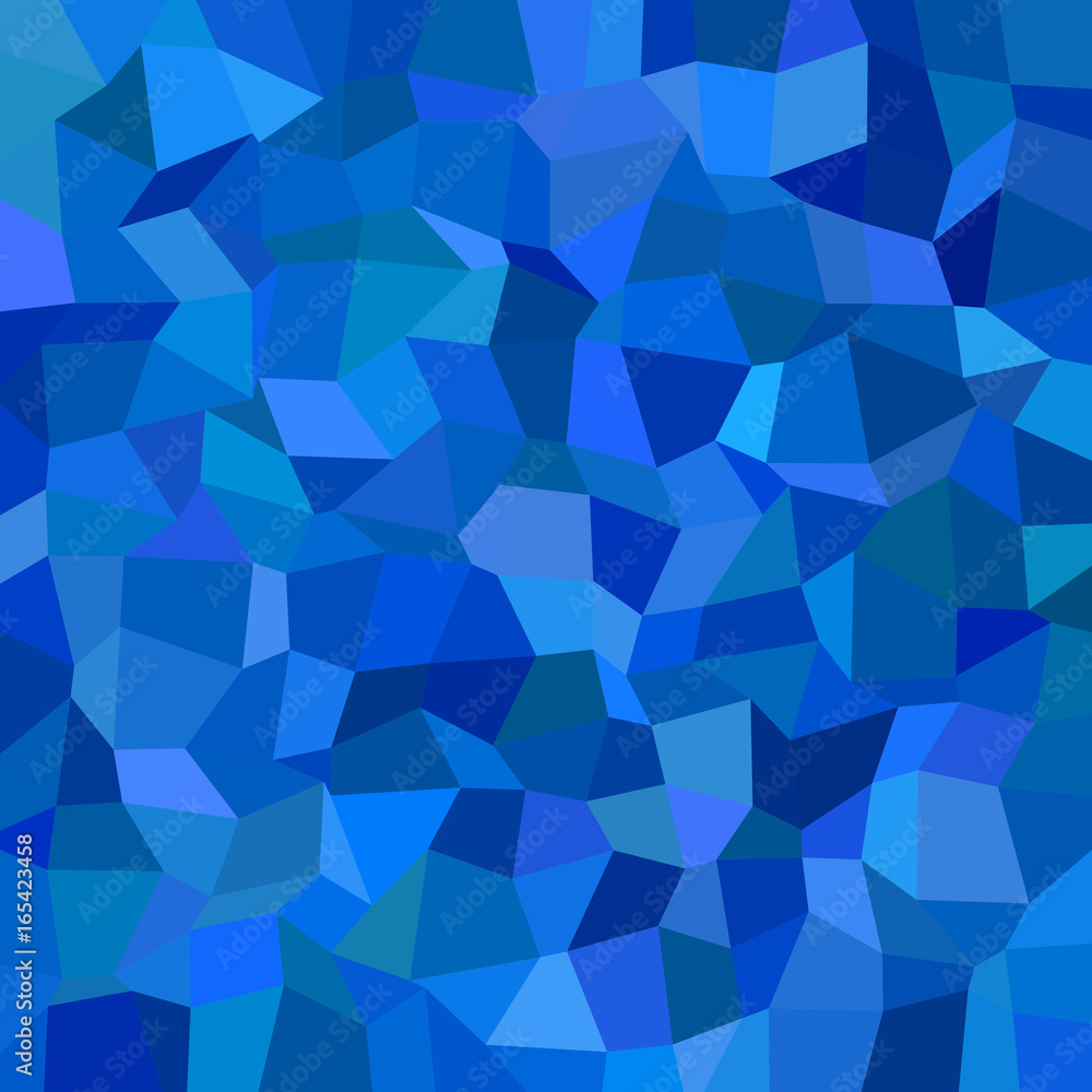 Poster blue abstract rectangle tiled mosaic pattern background - polygonal vector design