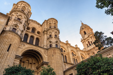Fototapeta premium Malaga Cathedral; low angle view