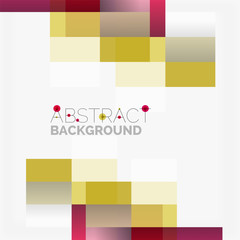 Abstract blocks template design background, simple geometric shapes on white, straight lines and rectangles