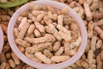 Peanuts in a tray