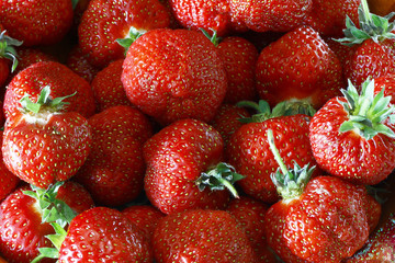 Background of strawberries