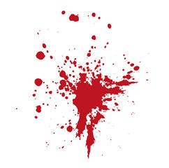 roter Fabrspritzer - Blut, Wein oder Farbklecks als Vektor