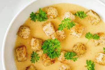 red lentil soup puree