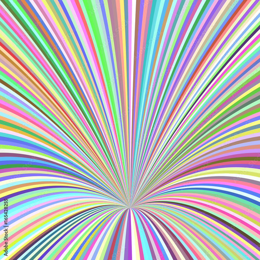 Poster multicolored 3d hole background - vector design from curves