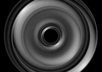 Dark grey monochrome circles abstract background