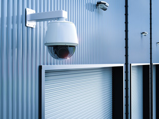 security camera in warehouse