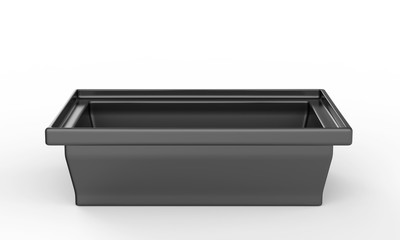 tray on white background