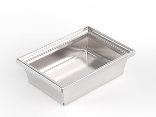 tray on white background