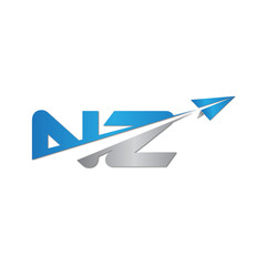 NZ initial letter logo origami paper plane