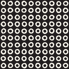 Seamless pattern with hand drawn lines. Abstract background with freehand brush strokes. Black and white texture. Ornament for wrapping paper.