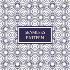 Vector seamless pattern. Simple monochrome design template. Geometric background in blue colors.