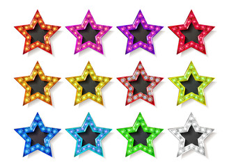 Full color gold star icons