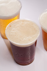 beer in plastic cups