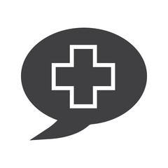 Talk about medicine glyph icon