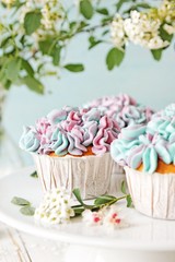Hydrangea cupcakes