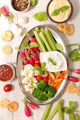 vegetable and dip