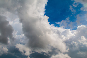 Beautiful sky and clouds cover the sun.