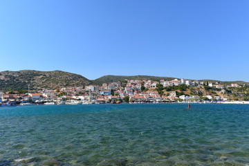 Naklejka na ściany i meble Yachthafen Pythagorio auf Samos in der Ostägäis - Griechenland 