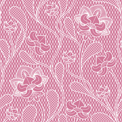 Floral lace seamless texture. Retro victorian pattern