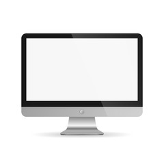 Computer monitor display isolated. Vector illustration