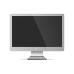 Computer monitor display isolated. Vector illustration