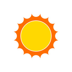 Yellow sun icon. Vector illustration