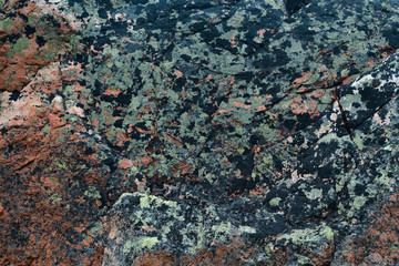 The texture of large granite rocks.