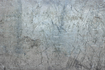 Fototapeta premium Aluminum plate background, scratched metal texture as wallpaper