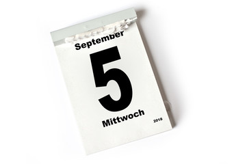 5. September 2018