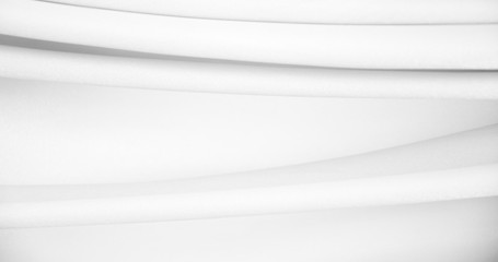 White cloth background abstract with soft waves.