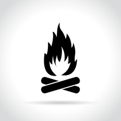 bonfire icon on white background