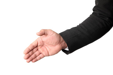 Fototapeta premium hand offering to shake the hand isolated clipping path