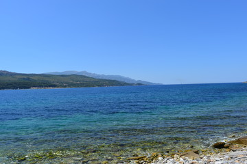 Fototapeta na wymiar Küste Samos Stadt auf der Insel Samos 