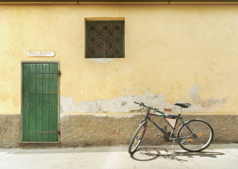 Fototapeta na wymiar Charming street in resort village Monterosso, Cinque Terre, Italy