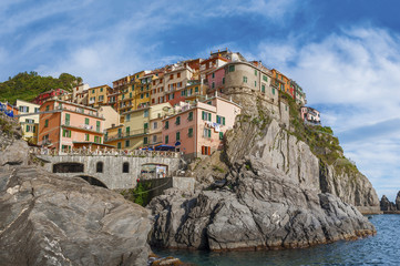 Fototapeta na wymiar Resort Village Manarola, Cinque Terre , Liguria, Italy