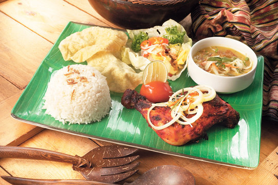 Traditional Indian dish of tandoori chicken